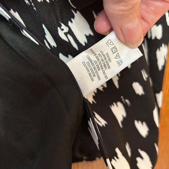 NWT Jessica London 12W tall jacket black white geometric pattern lined - Picture 5 of 7